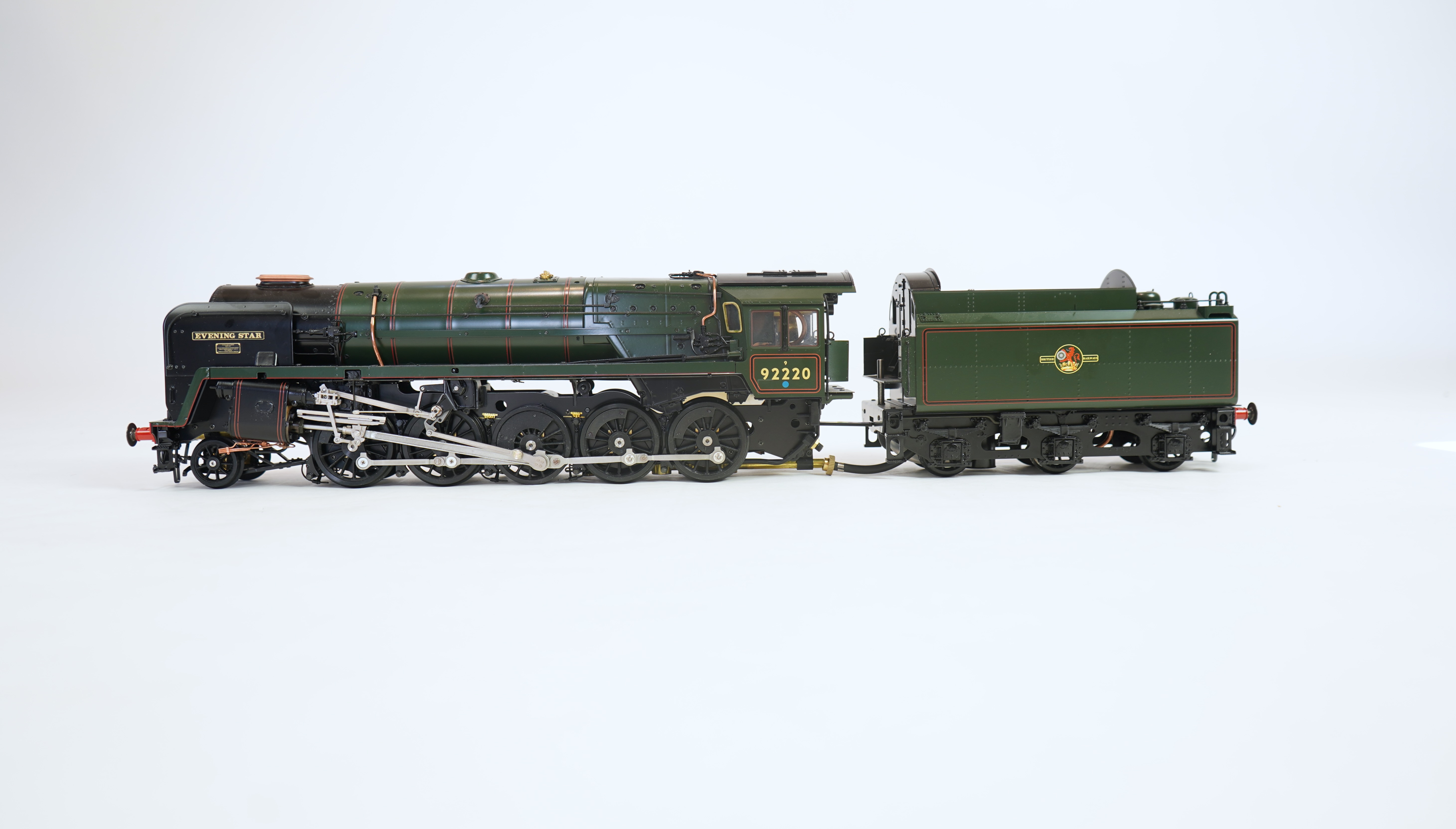 A Gauge One Aster Hobbies live steam BR Class 9F, 2-10-0 tender locomotive, Evening Star 92220, the factory ‘Built Up’ version, spirit fired working two cylinder motion, with assembly instructions, operating instructions